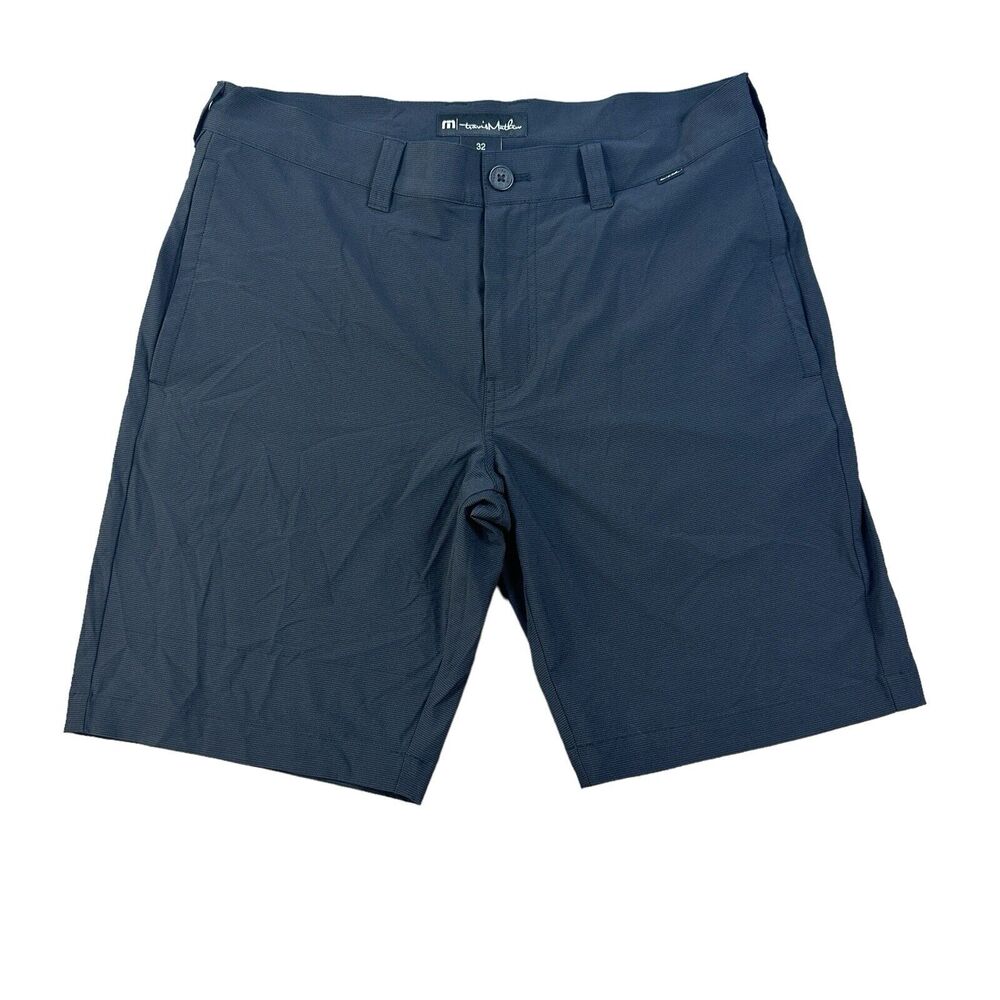 Travis Mathew Shorts Mens 32 Gray Golf Performance Stretch 9" Inseam Chino